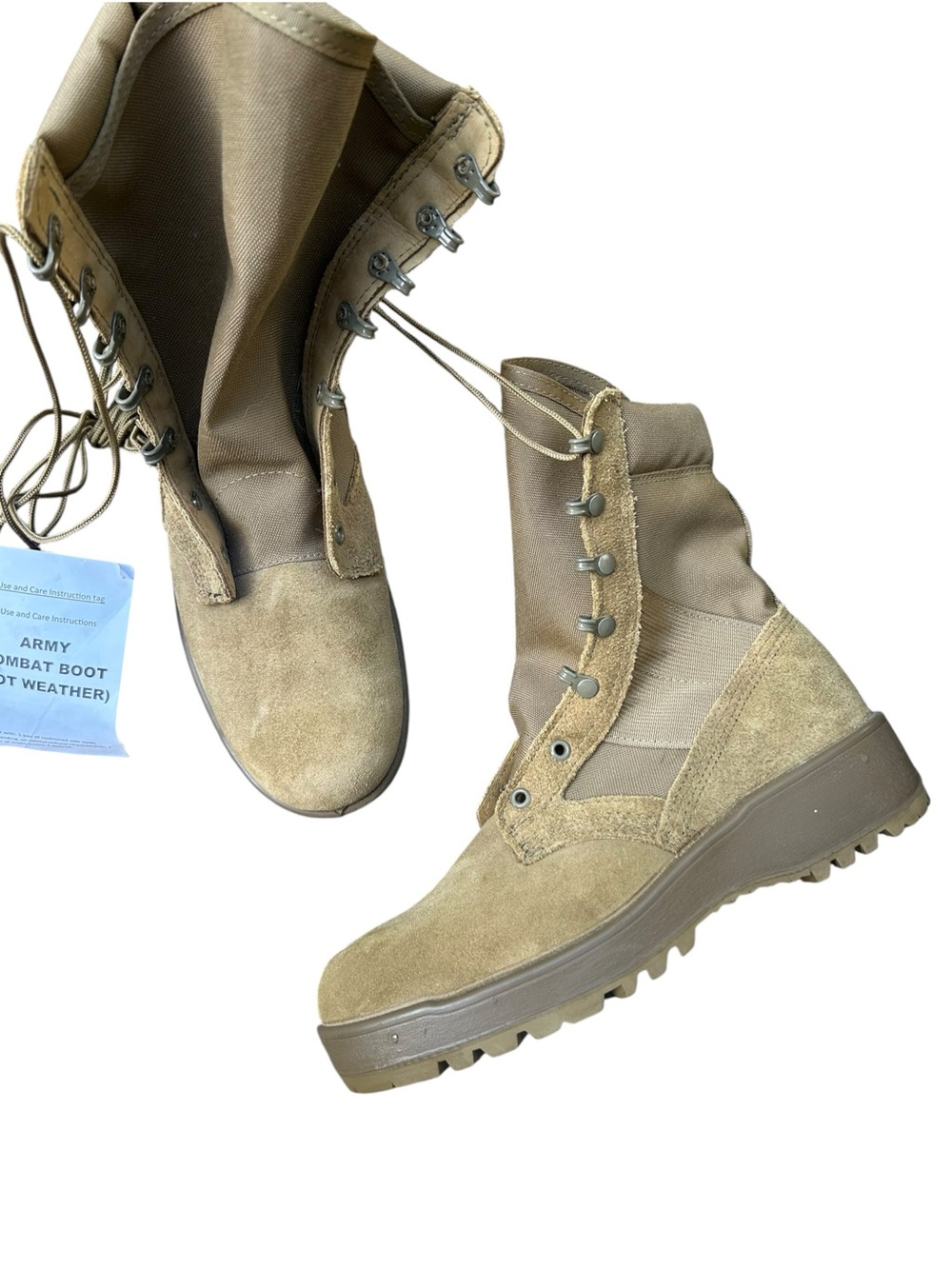 US Army 798 Hot Weather Combat Boots Coyote Vibram Military 10R NWOT USA Made